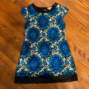 Cute 60’s style shift dress blue/turquoise M